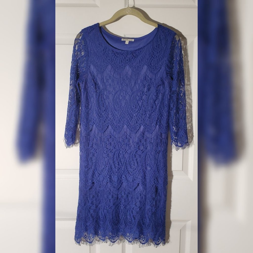 Blue lace dress